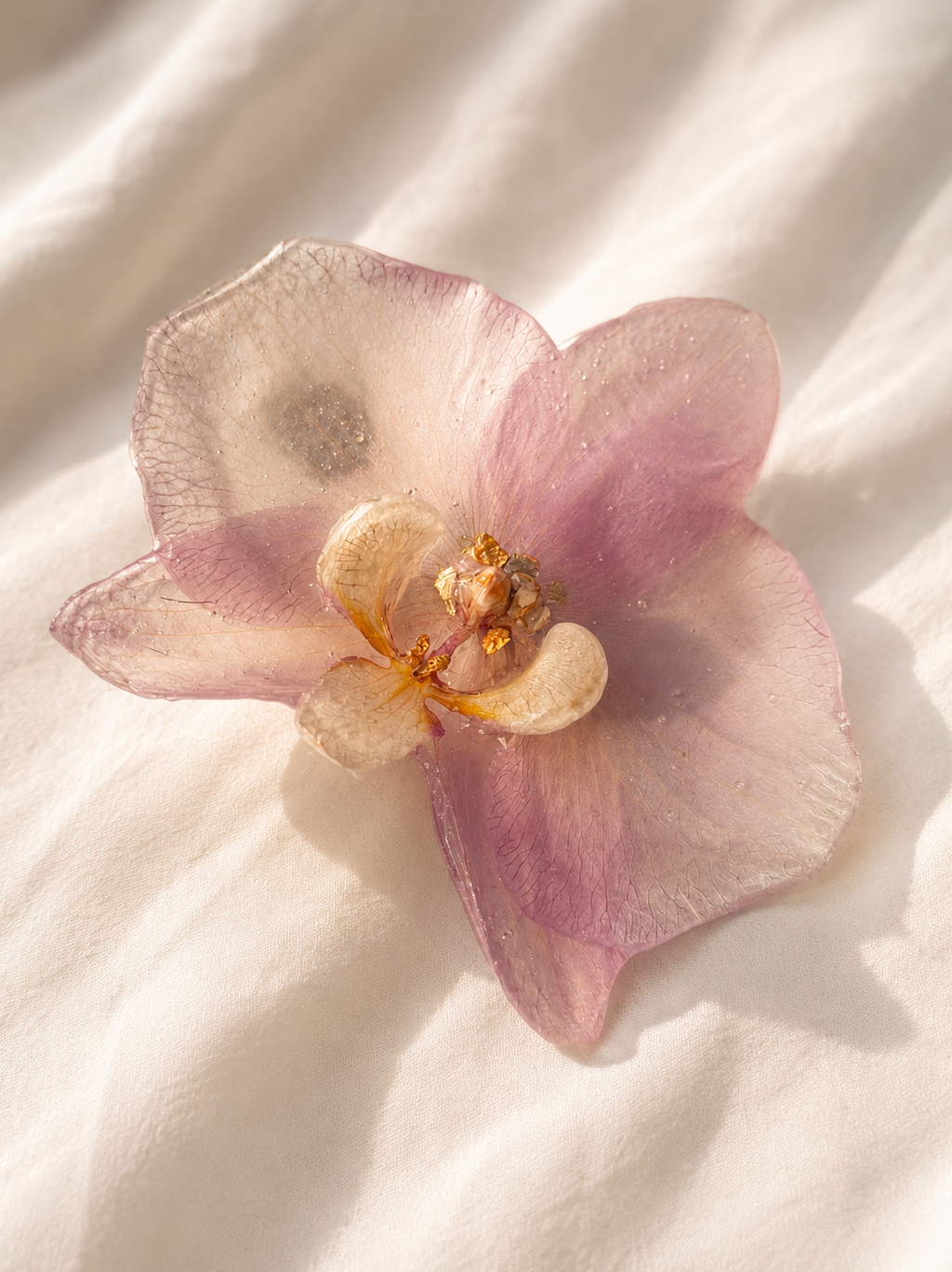 Orquídea malva detalles