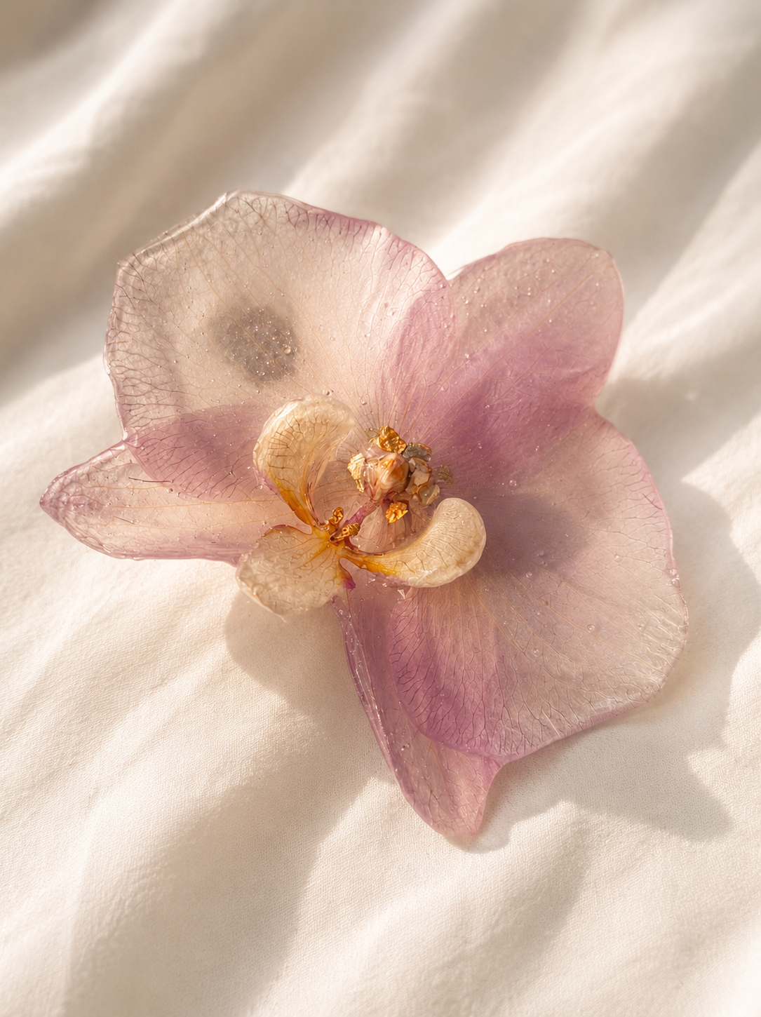 Orquídea malva detalles