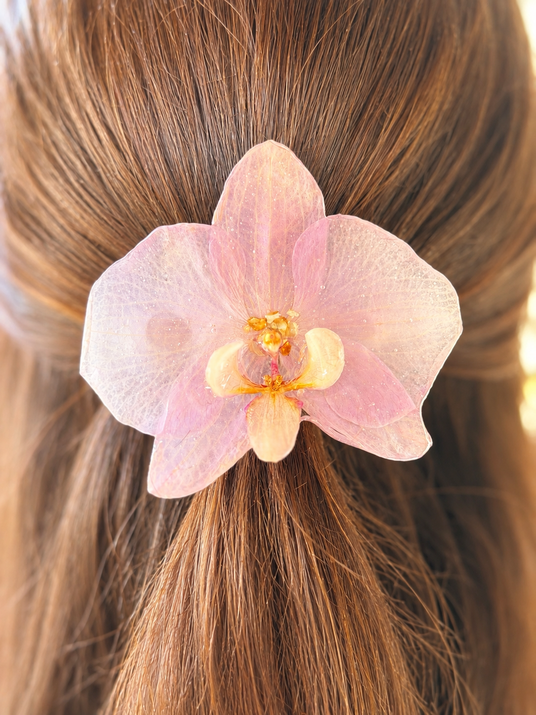 Orquídea malva detalles